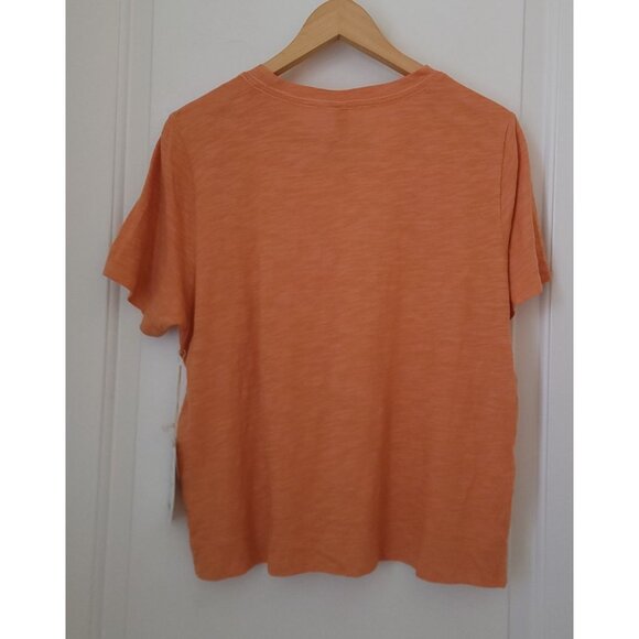 NWT Vuori SUNSET Crewneck Apricot Slub Knit Short Sleeve Athleisure Tee Womens L - Picture 2 of 6